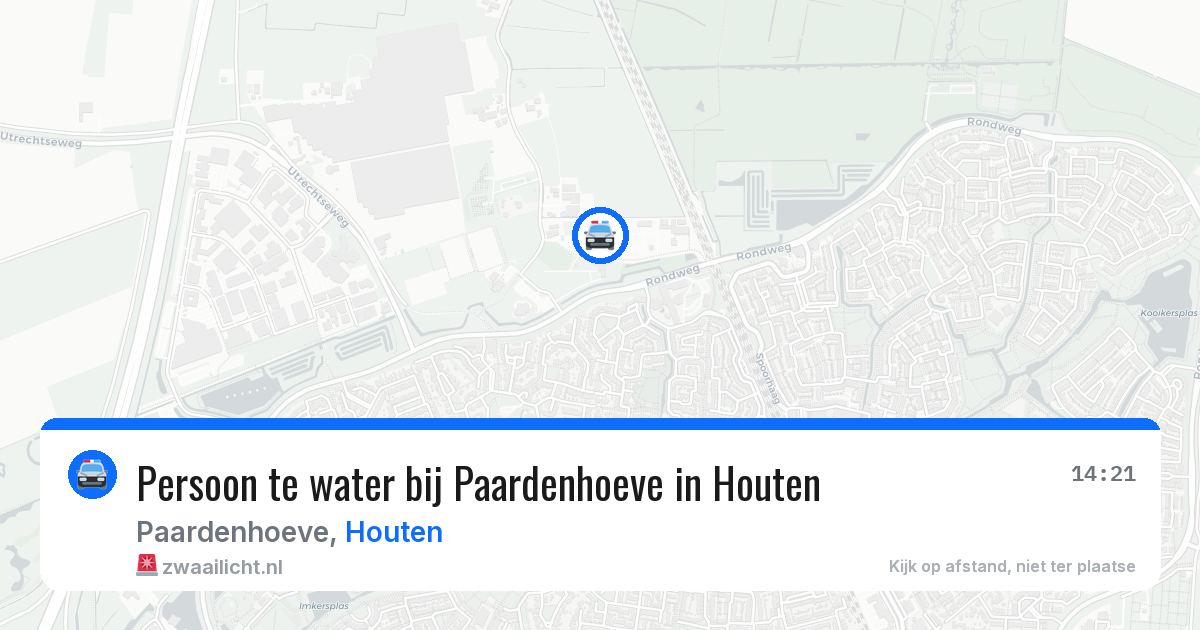 Persoon te water bij Paardenhoeve in Houten — 16 jun 2026