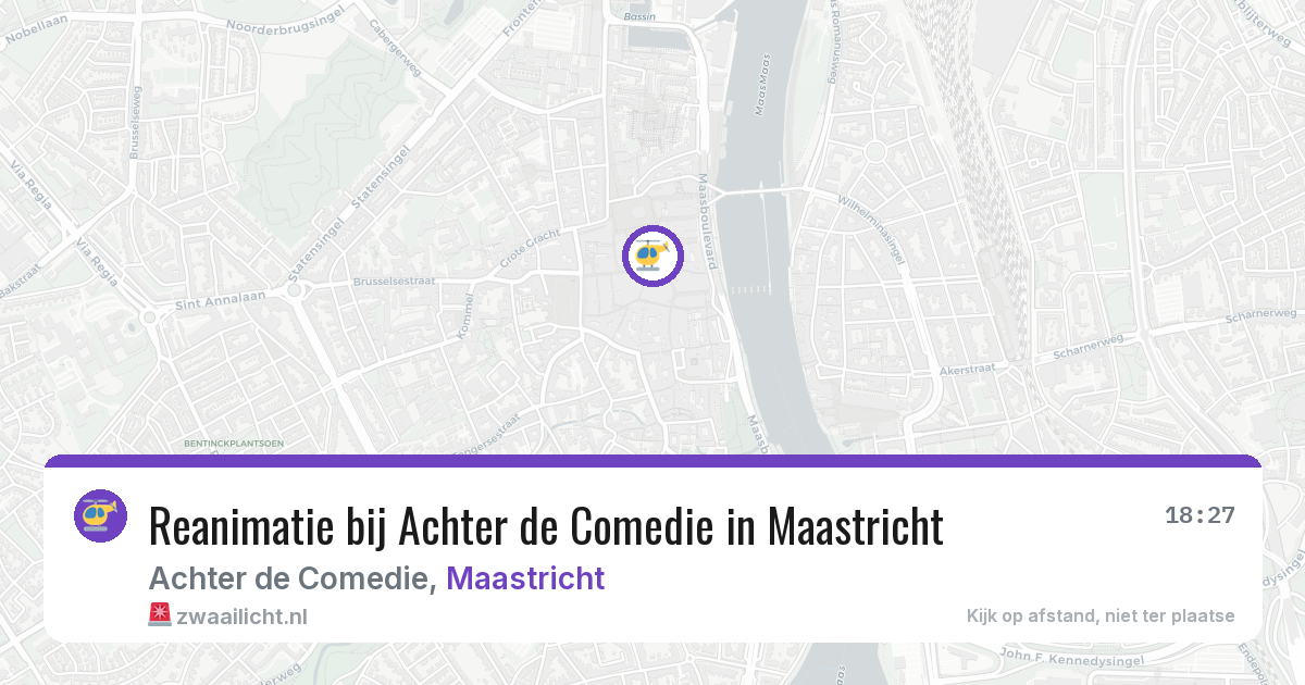 Reanimatie bij Achter de Comedie in Maastricht — 28 jun 2026