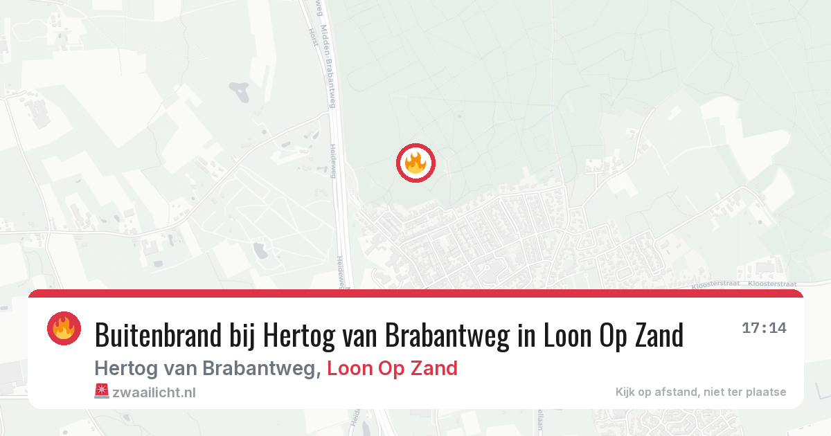 Buitenbrand bij Hertog van Brabantweg in Loon Op Zand — 25 jul 2026