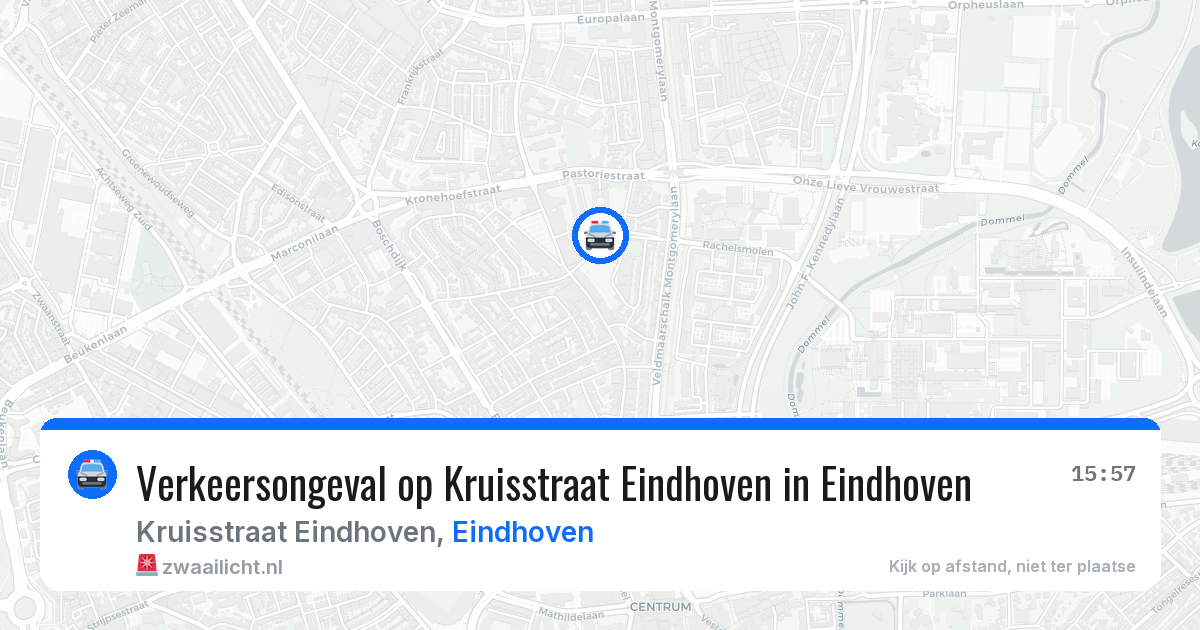 Verkeersongeval op Kruisstraat Eindhoven in Eindhoven — 20 mrt 2026