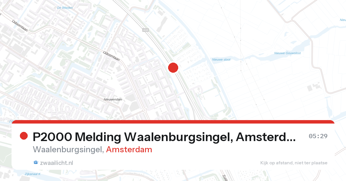 P2000 Melding Waalenburgsingel, Amsterdam — 7 feb 2026