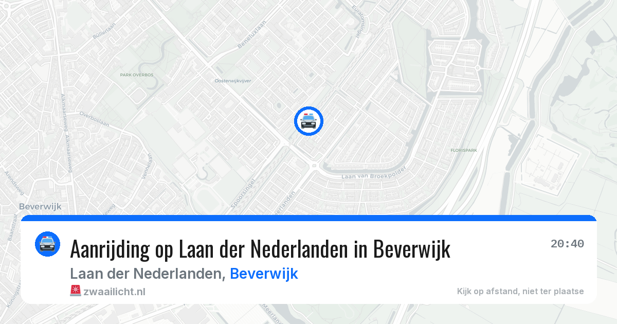Aanrijding op Laan der Nederlanden in Beverwijk — 21 mei 2026