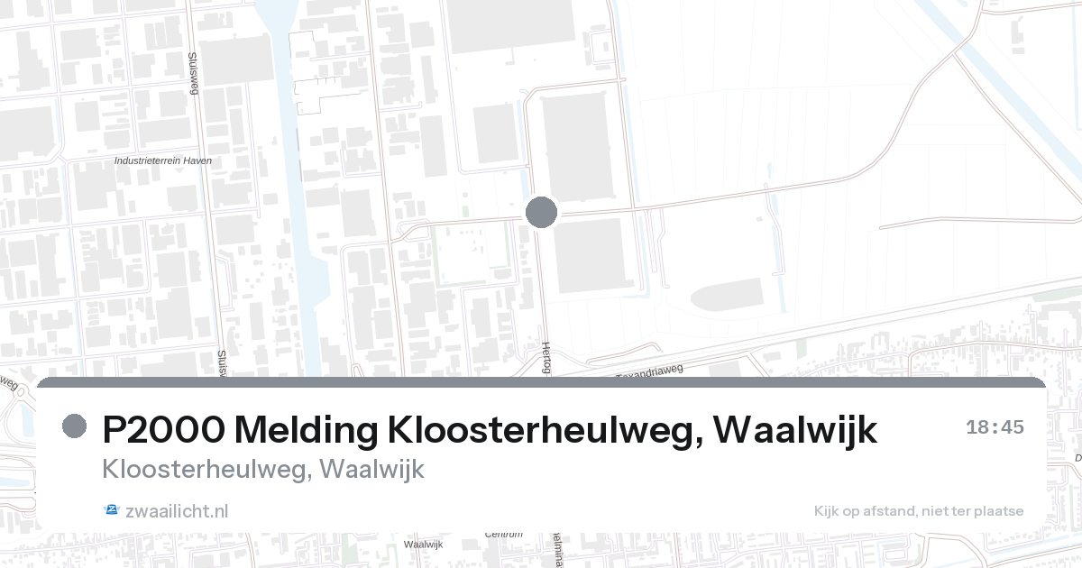 P2000 Melding Kloosterheulweg, Waalwijk — 28 aug 2026