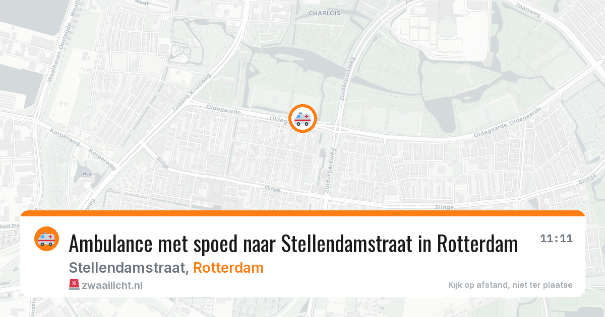 Ambulance met spoed naar Stellendamstraat in Rotterdam — 30 mrt 2026