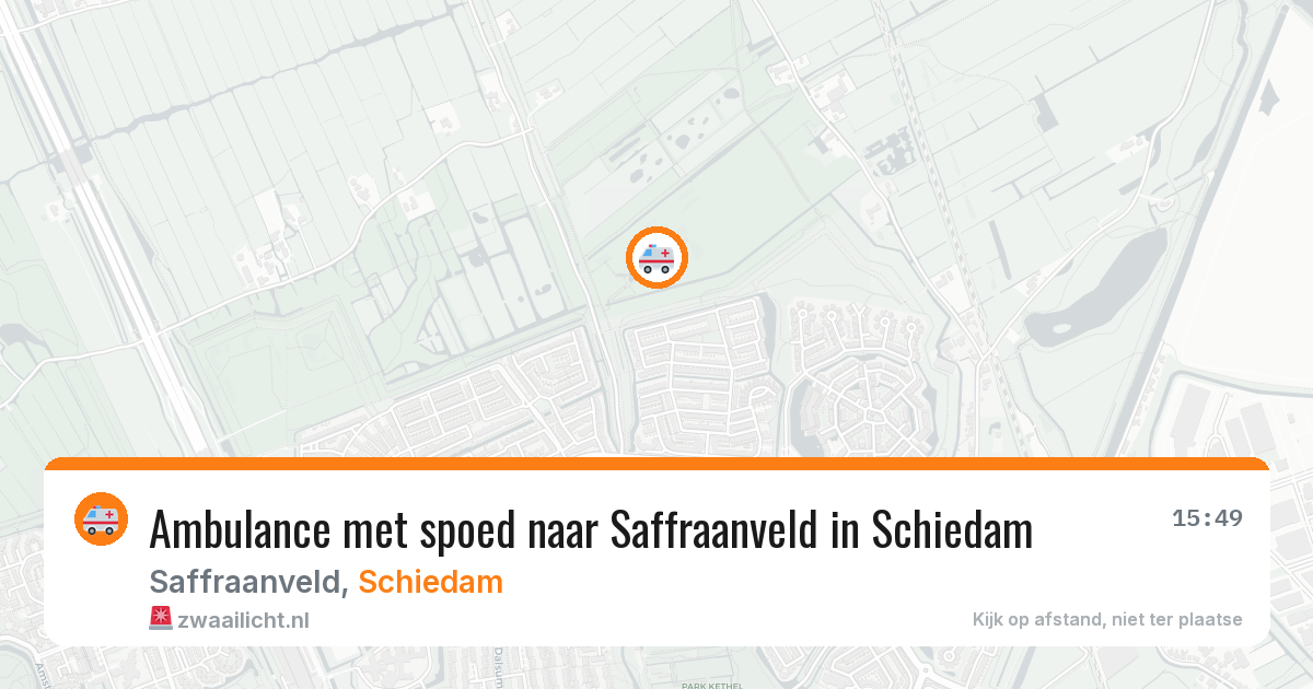 Ambulance met spoed naar Saffraanveld in Schiedam — 8 feb 2026