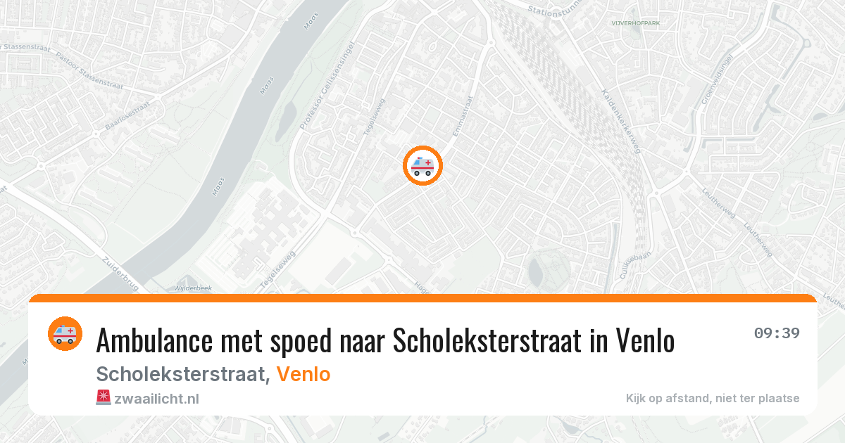 Ambulance met spoed naar Scholeksterstraat in Venlo — 27 jun 2026