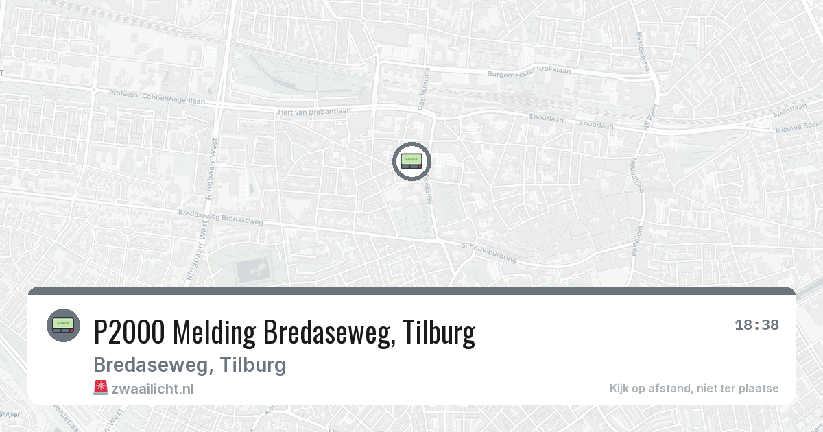 P2000 Melding Bredaseweg, Tilburg — 25 jun 2026