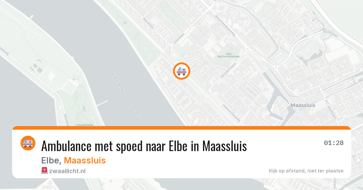 Ambulance met spoed naar Elbe in Maassluis — 29 jan 2026