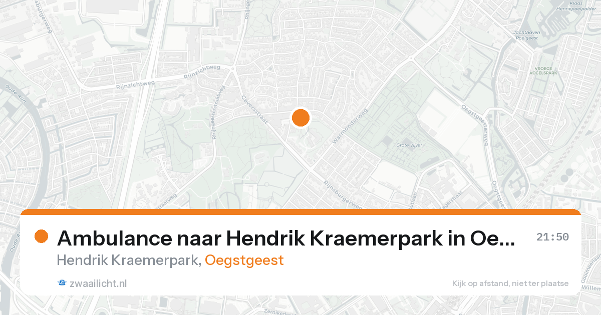 Ambulance naar Hendrik Kraemerpark in Oegstgeest — 25 aug 2026