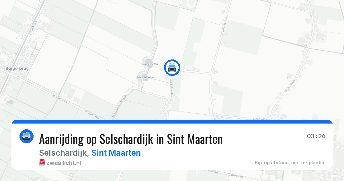 Aanrijding op Selschardijk in Sint Maarten — 12 apr 2026