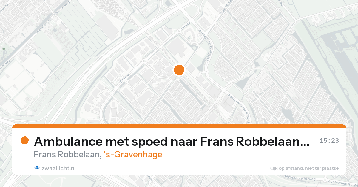Ambulance met spoed naar Frans Robbelaan in 's-Gravenhage — 21 aug 2026