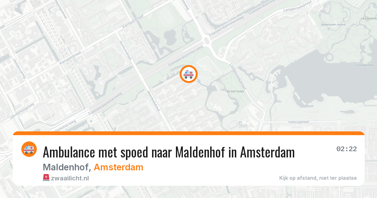 Ambulance met spoed naar Maldenhof in Amsterdam — 26 apr 2026