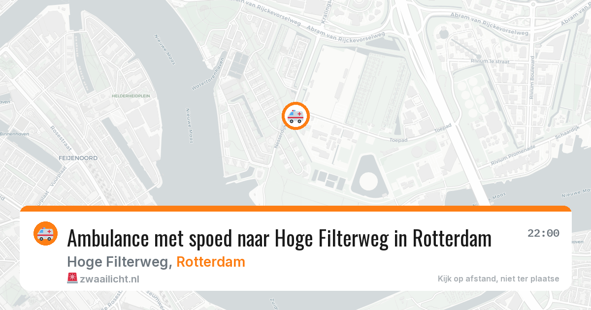 Ambulance met spoed naar Hoge Filterweg in Rotterdam — 12 aug 2026