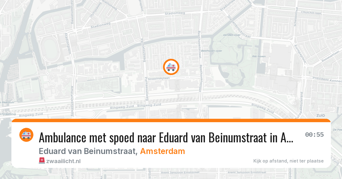 Ambulance met spoed naar Eduard van Beinumstraat in Amsterdam — 13 mrt 2026