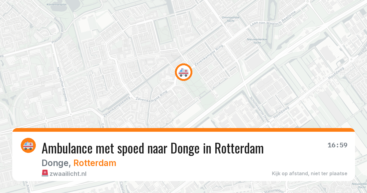 Ambulance met spoed naar Donge in Rotterdam — 12 jun 2026