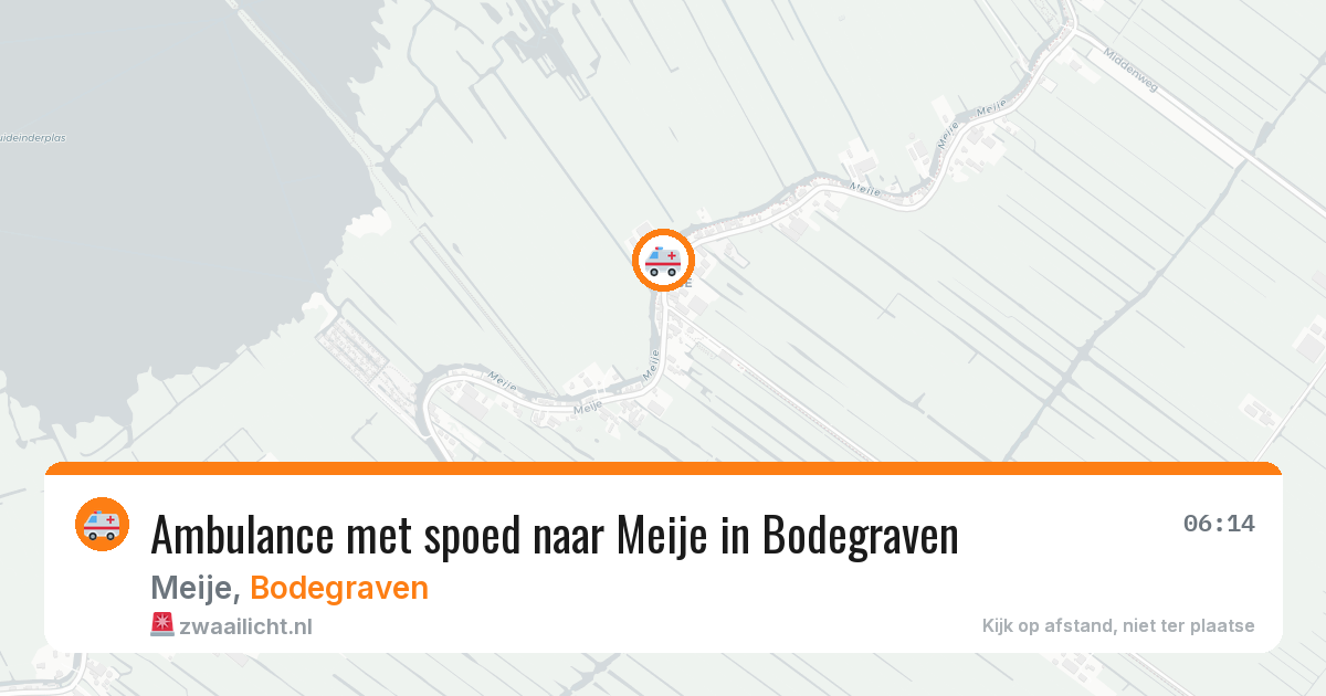 Ambulance met spoed naar Meije in Bodegraven — 25 jun 2026