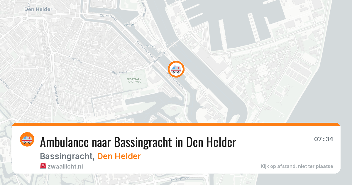 Ambulance naar Bassingracht in Den Helder — 16 jul 2026