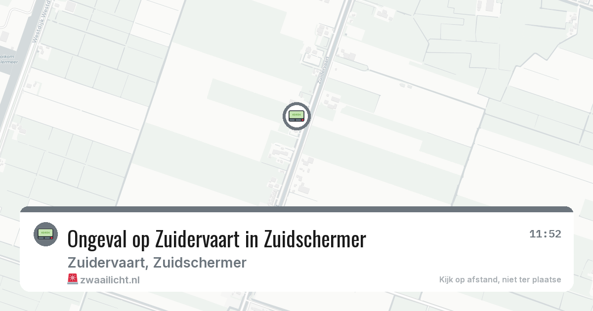 Ongeval op Zuidervaart in Zuidschermer — 19 feb 2026