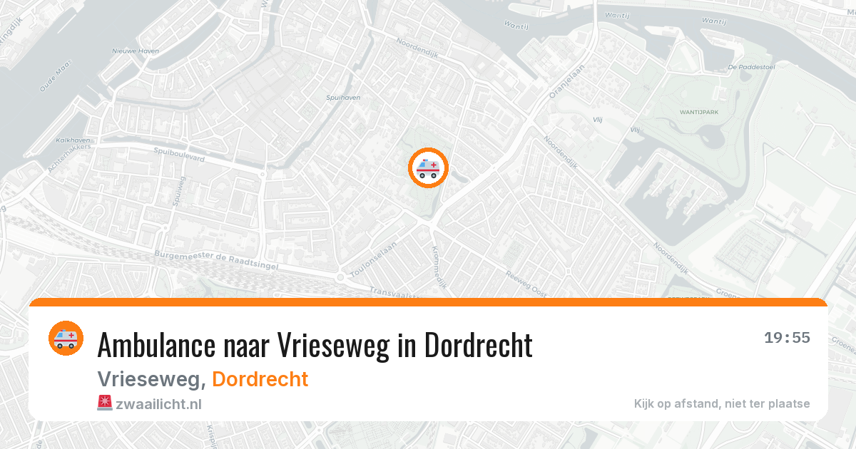 Ambulance naar Vrieseweg in Dordrecht — 13 jul 2026