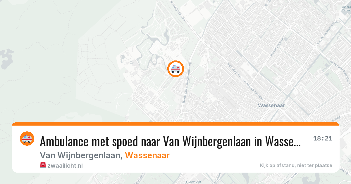 Ambulance met spoed naar Van Wijnbergenlaan in Wassenaar — 4 apr 2026