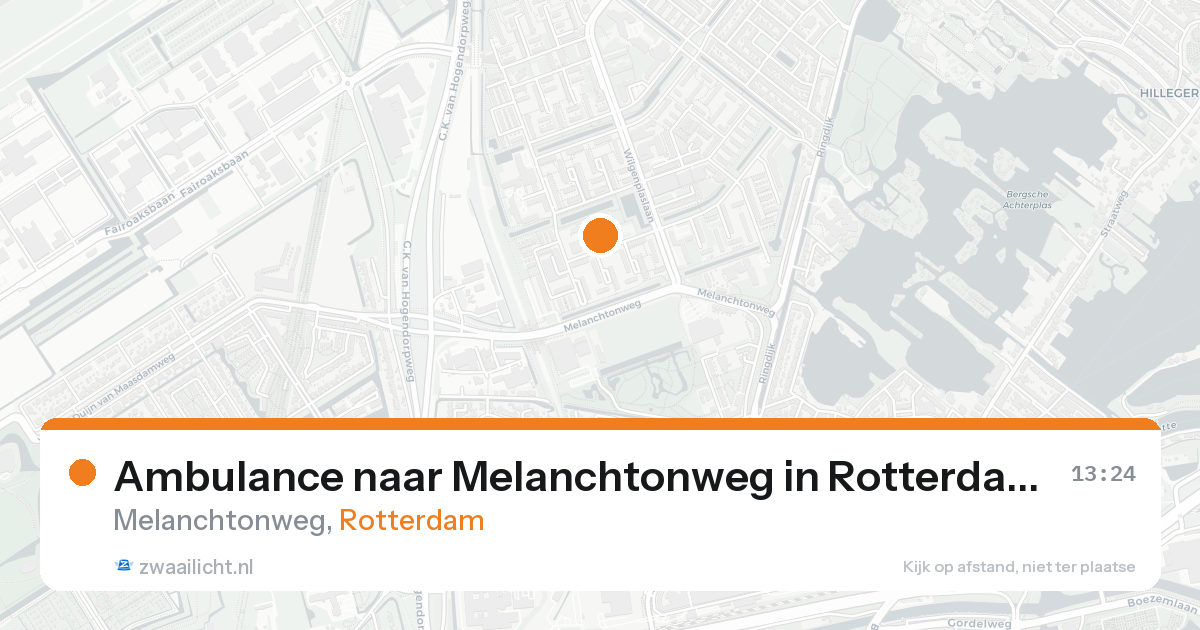 Ambulance naar Melanchtonweg in Rotterdam — 19 aug 2026