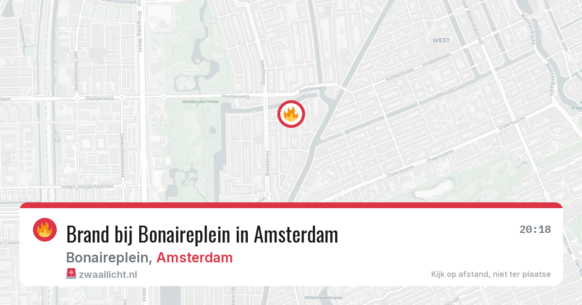 Brand bij Bonaireplein in Amsterdam — 1 jul 2026