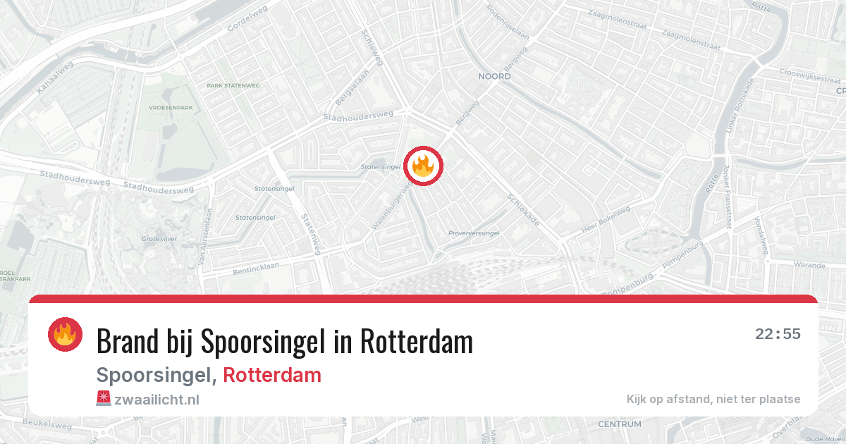Brand bij Spoorsingel in Rotterdam — 10 jun 2026