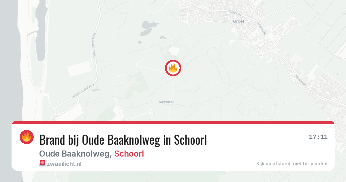 Brand bij Oude Baaknolweg in Schoorl — 14 aug 2026