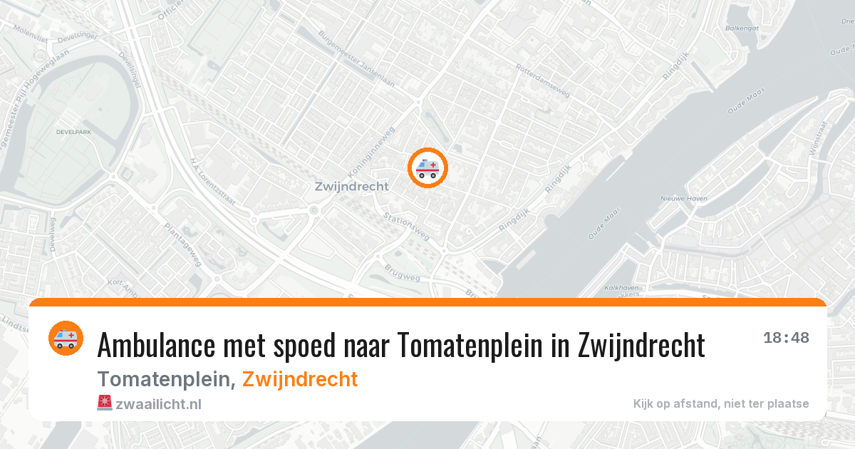 Ambulance met spoed naar Tomatenplein in Zwijndrecht — 22 jun 2026
