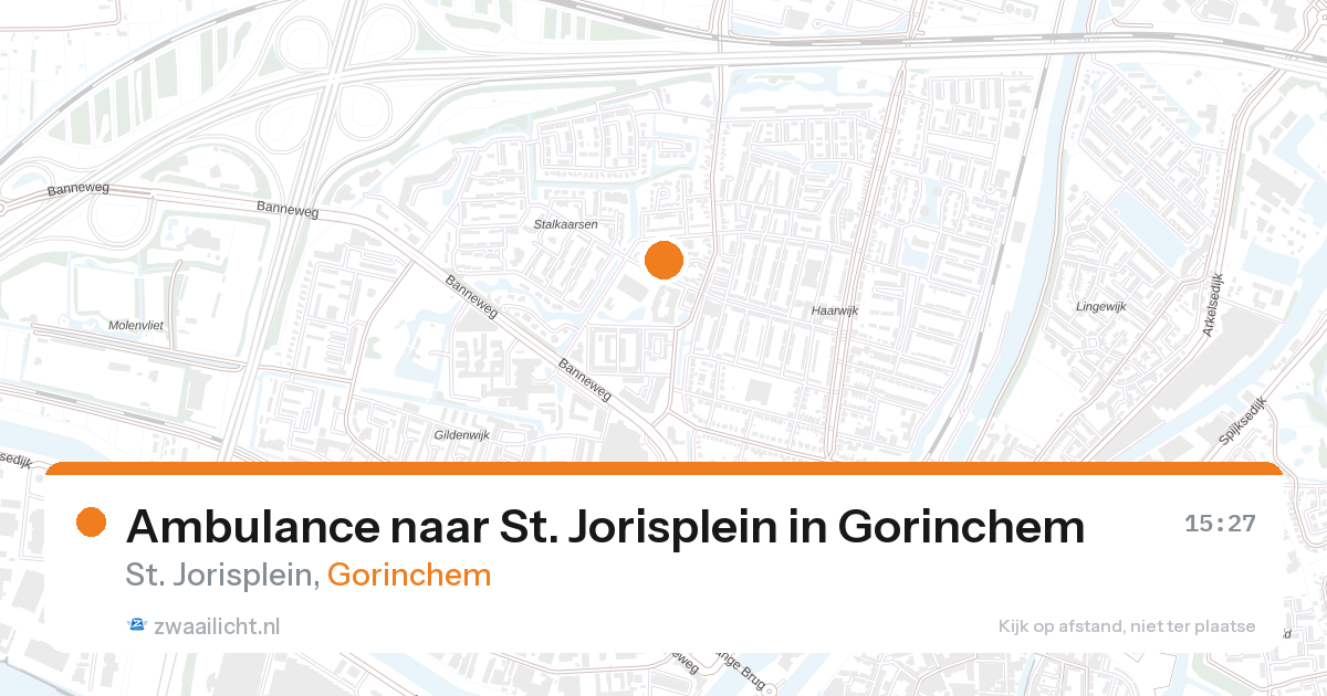 Ambulance naar St. Jorisplein in Gorinchem — 27 aug 2026