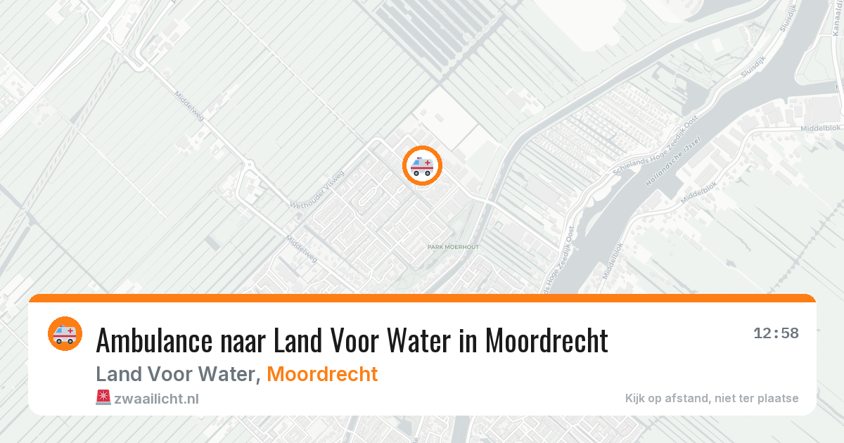 Ambulance naar Land Voor Water in Moordrecht — 29 jan 2026