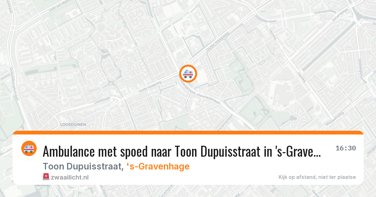 Ambulance met spoed naar Toon Dupuisstraat in 's-Gravenhage — 1 mei 2026