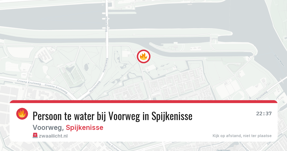Persoon te water bij Voorweg in Spijkenisse — 25 jul 2026