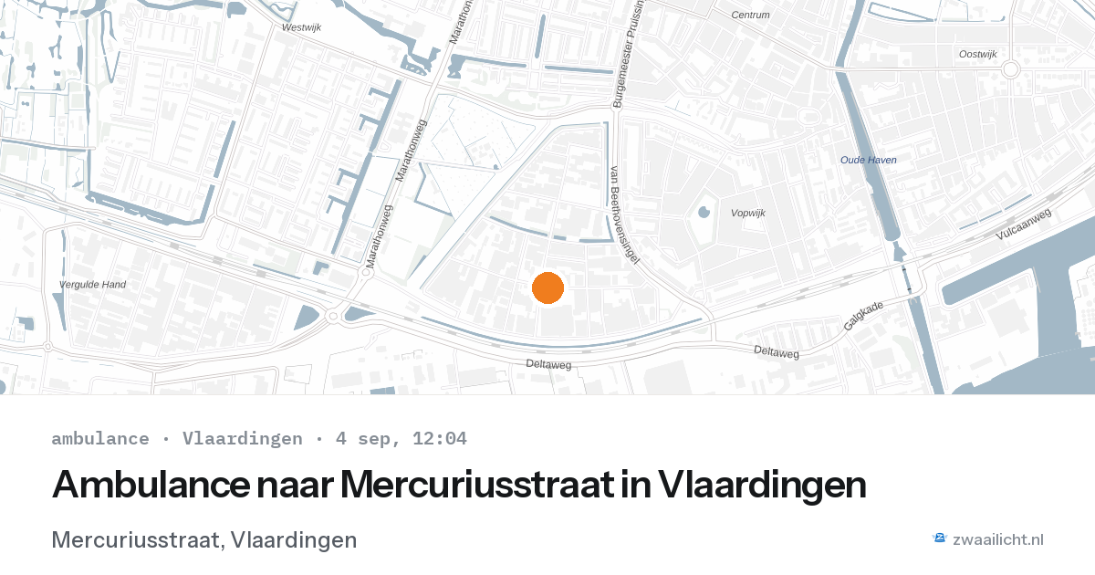 Ambulance naar Mercuriusstraat in Vlaardingen — 4 sep 2026