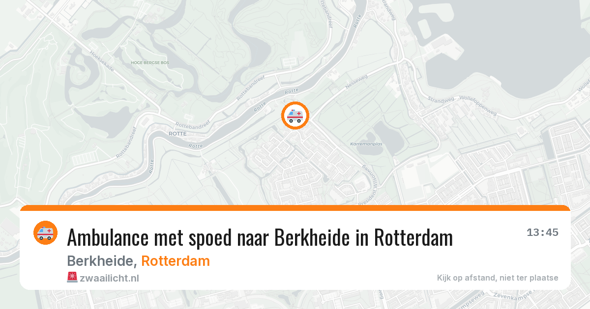 Ambulance met spoed naar Berkheide in Rotterdam — 4 mei 2026