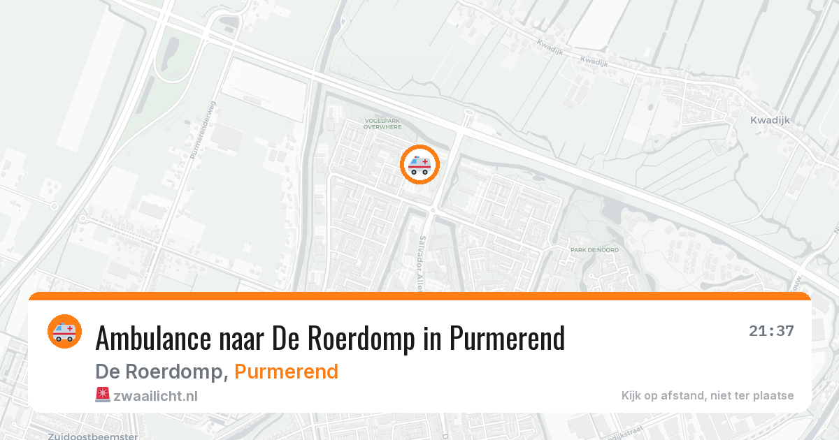 Ambulance naar De Roerdomp in Purmerend — 30 jul 2026
