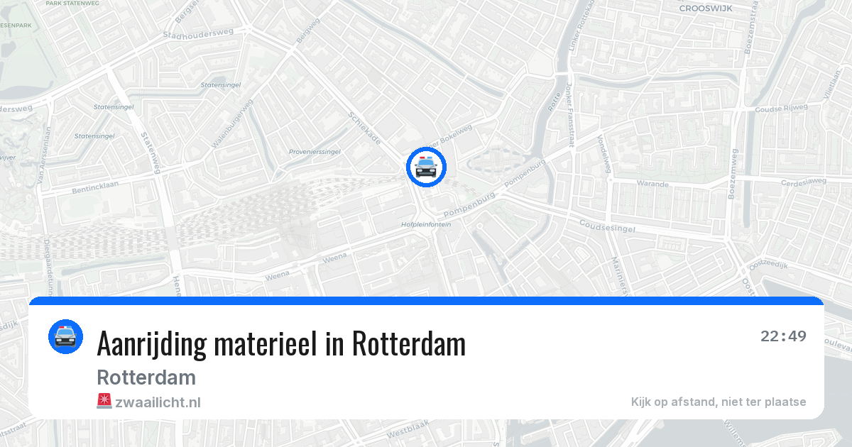 Aanrijding materieel in Rotterdam — 13 jun 2026