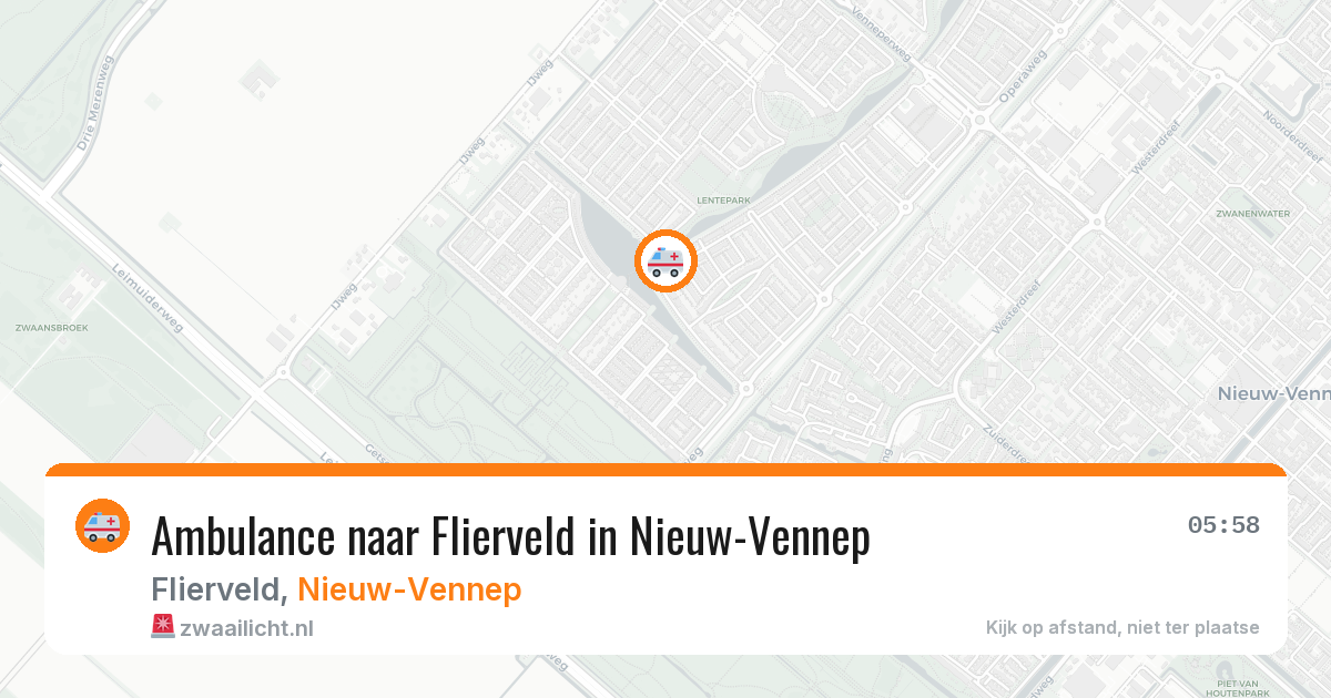 Ambulance naar Flierveld in Nieuw-Vennep — 6 jul 2026