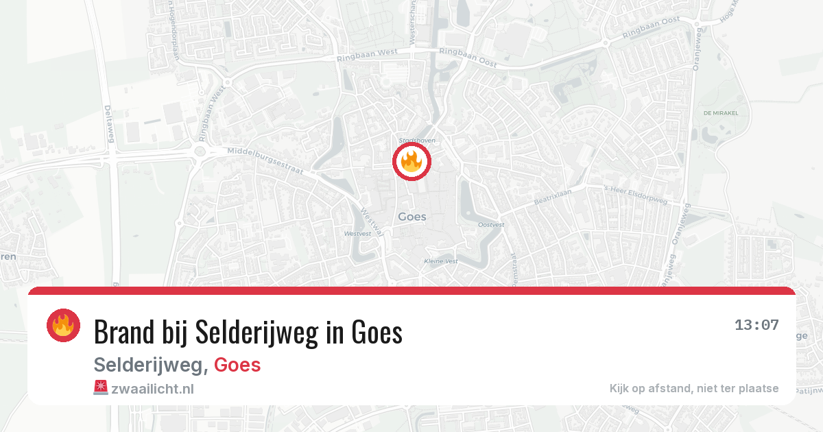 Brand bij Selderijweg in Goes — 11 mei 2026