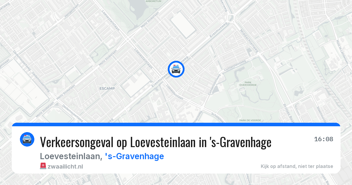 Verkeersongeval op Loevesteinlaan in 's-Gravenhage — 26 jun 2026