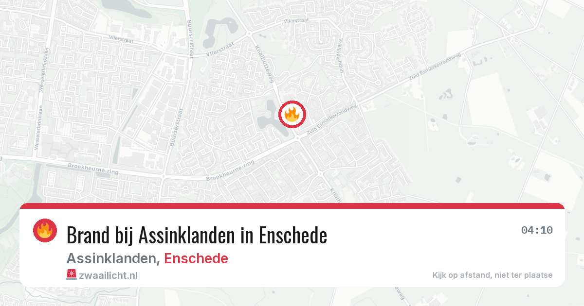 Brand bij Assinklanden in Enschede — 2 jul 2026