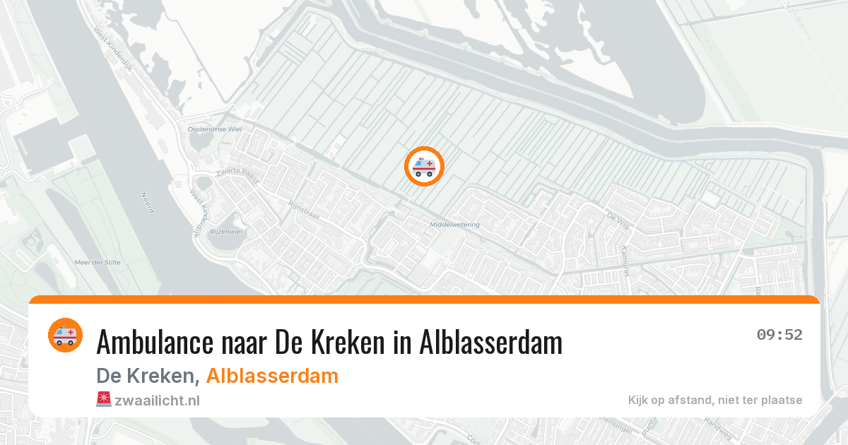 Ambulance naar De Kreken in Alblasserdam — 17 jul 2026