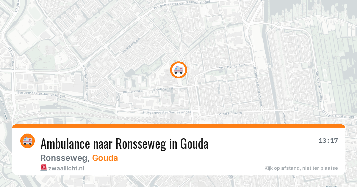 Ambulance naar Ronsseweg in Gouda — 5 mei 2026