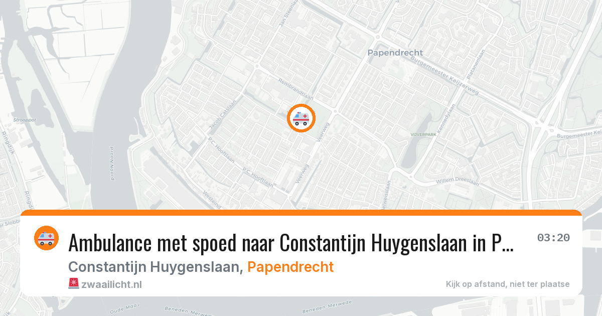 Ambulance met spoed naar Constantijn Huygenslaan in Papendrecht — 4 mei 2026