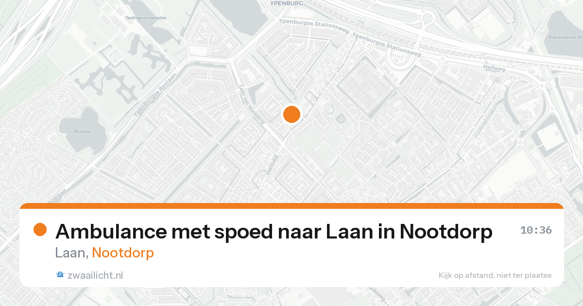 Ambulance met spoed naar Laan in Nootdorp — 17 aug 2026