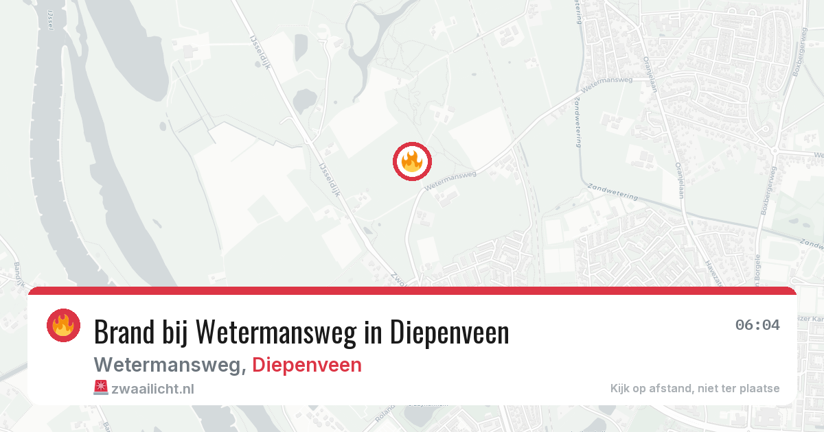 Brand bij Wetermansweg in Diepenveen — 20 jun 2026