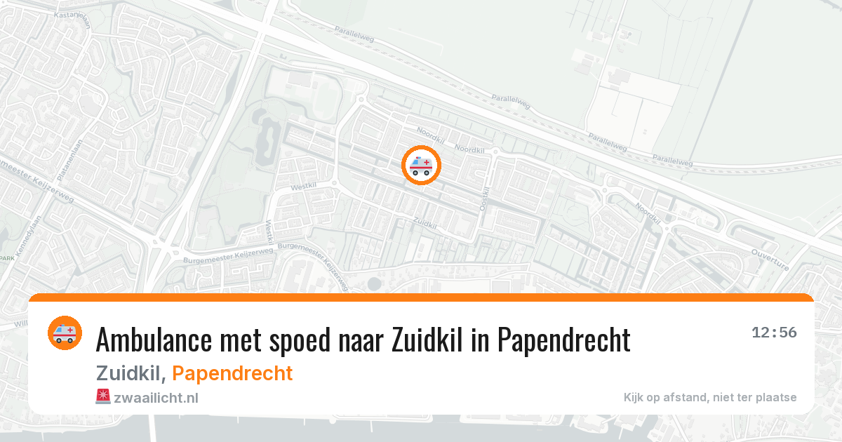 Ambulance met spoed naar Zuidkil in Papendrecht — 17 mrt 2026