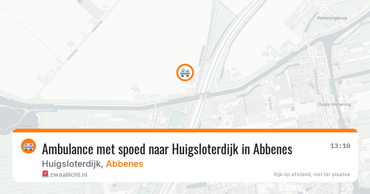Ambulance met spoed naar Huigsloterdijk in Abbenes — 4 mrt 2026