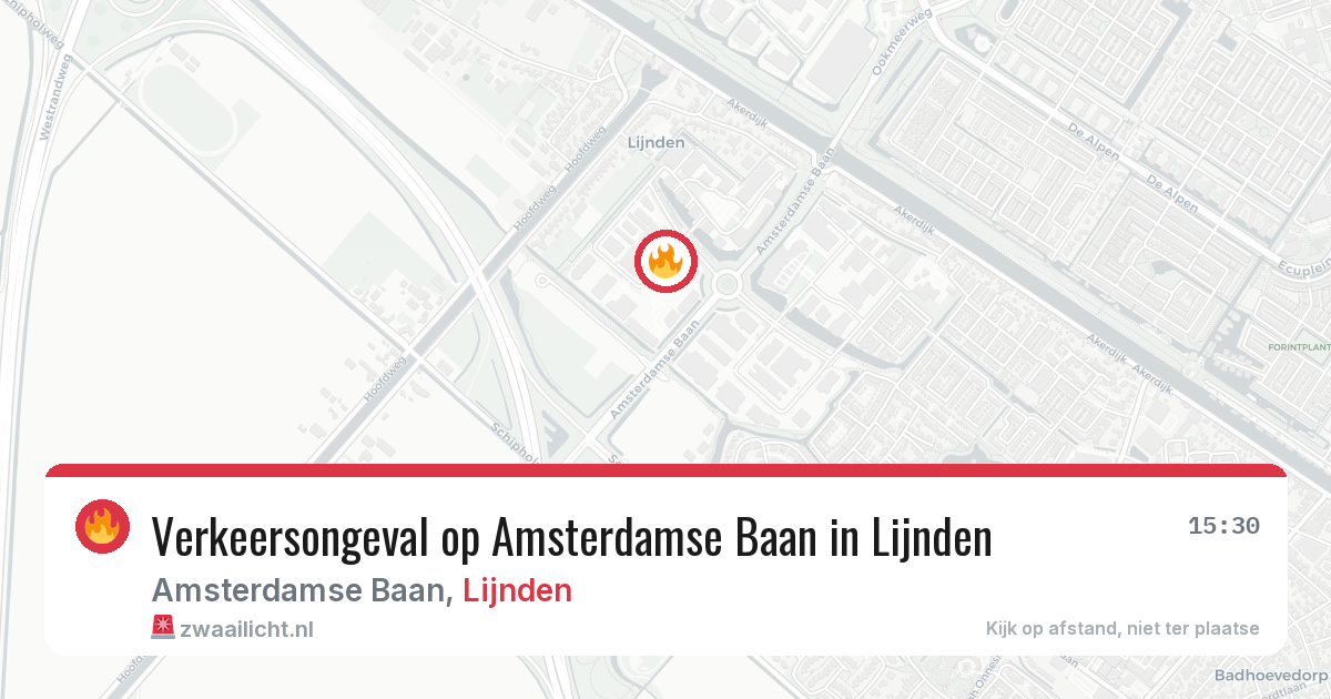 Verkeersongeval op Amsterdamse Baan in Lijnden — 8 feb 2026