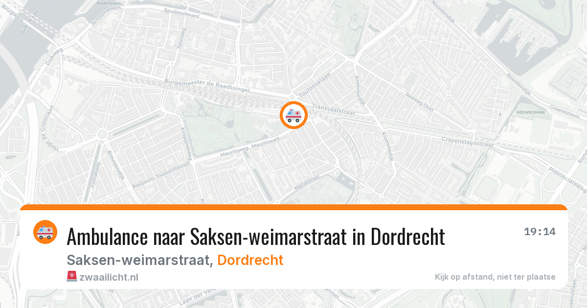 Ambulance naar Saksen-weimarstraat in Dordrecht — 8 jun 2026